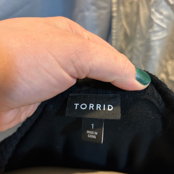 Torrid Black and White Skull Crew Neck Sweater - Picture 3 of 4